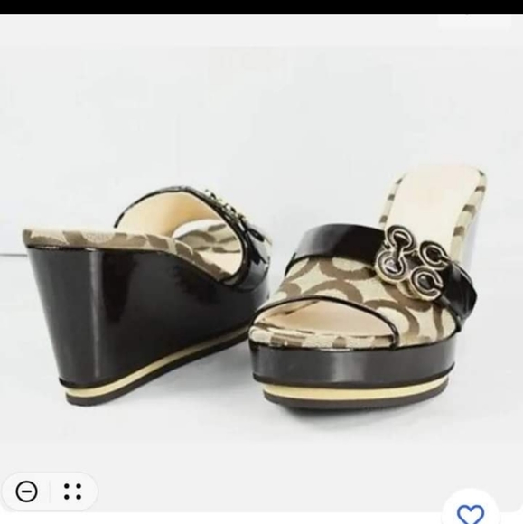 Coach signature platform wedge size 39.5 - Picture 4 of 9